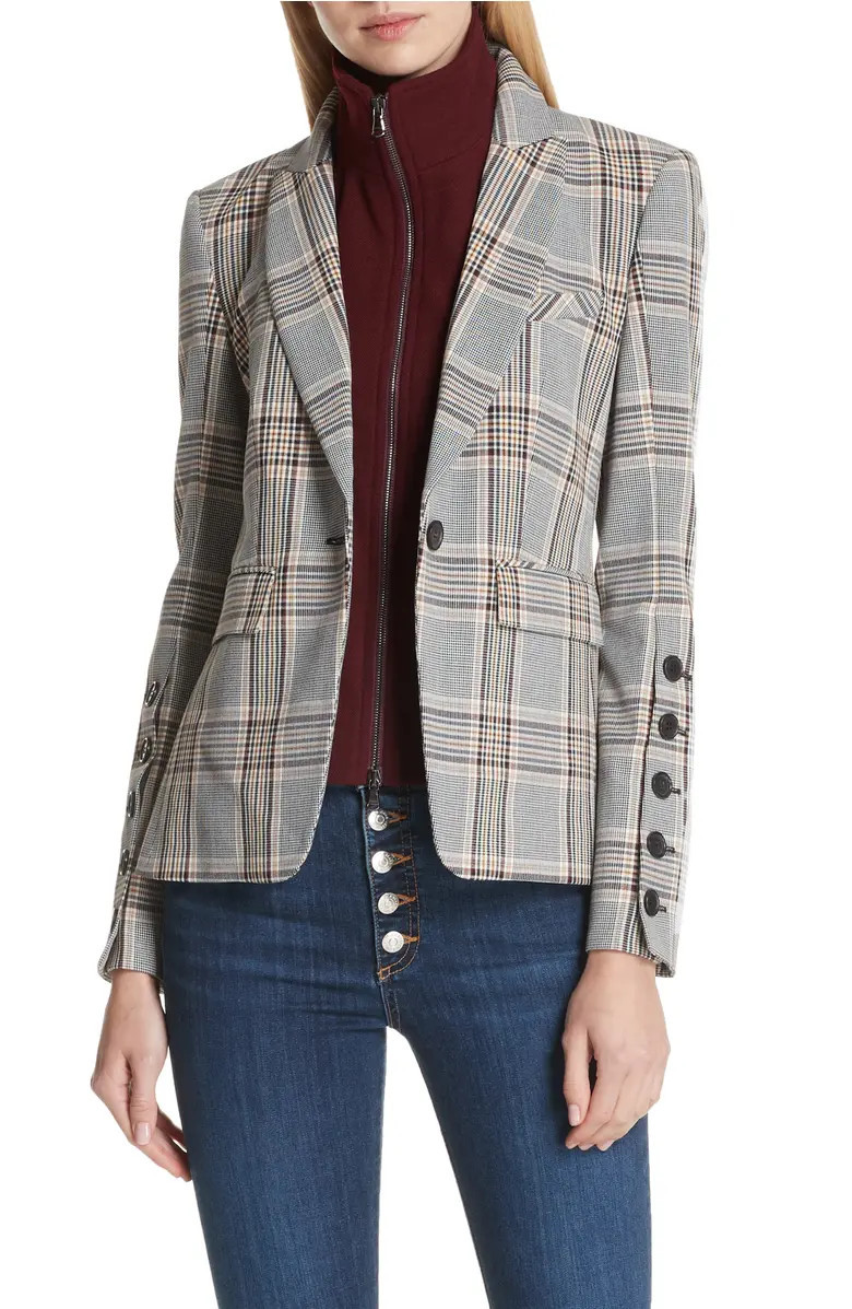Veronica Beard Steel Jacket with Removable Turtleneck Dickey | Nordstrom