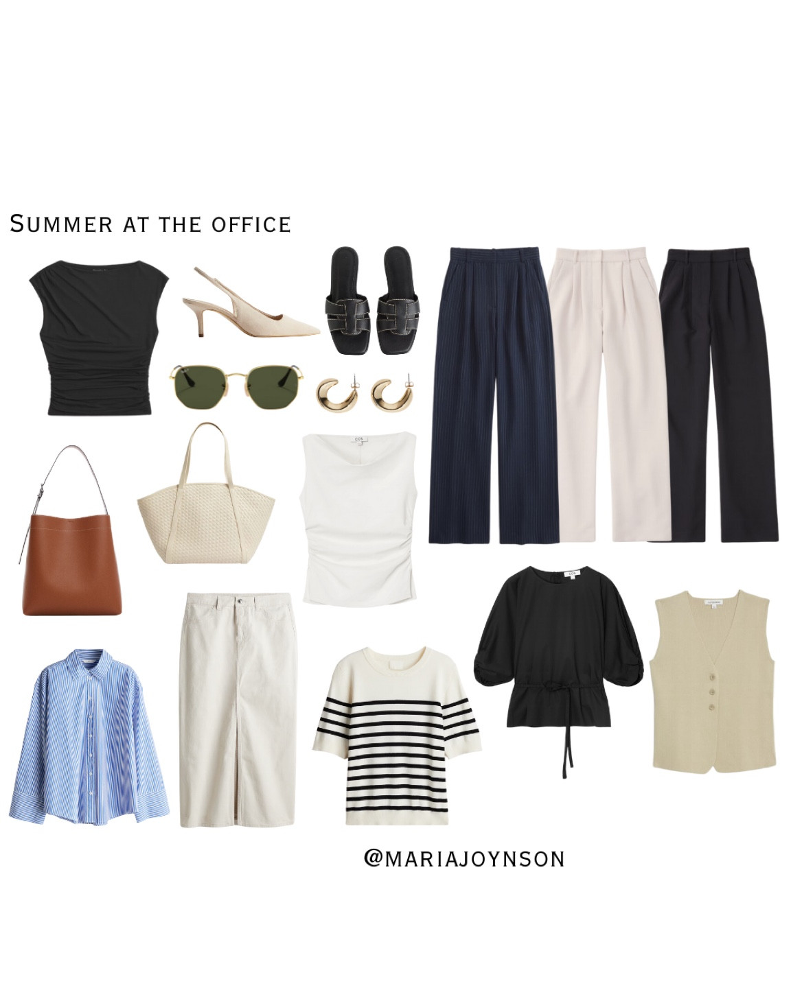 Summer office inspo trousers, tops & accessories 🫶🏼 the trousers are the same pair just different colour variations - so the one pair will take you to all the colours on the site. 

#LTKeurope #LTKuk #LTKsummer
