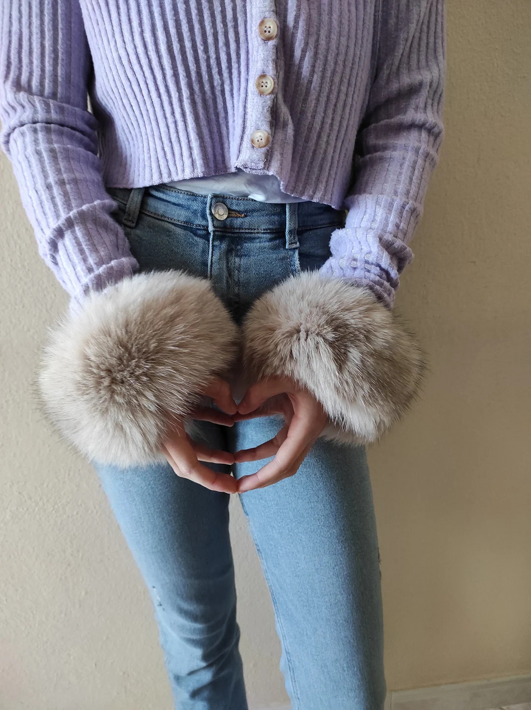 Fur Cuffs, Fur Cuffs for Wrists, Fox Fur Cuffs - Etsy | Etsy (US)