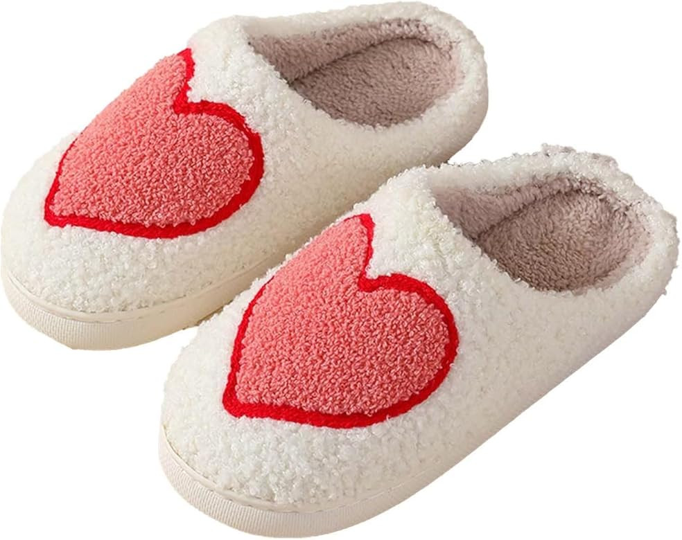 QSKPC Women's Men's Heart Heart Slippers Strawberry Cherry Mushroom Slippers Evil Eye ... | Amazon (US)