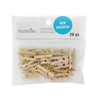 Mini Natural Clothespins by Recollections™ | Michaels Stores