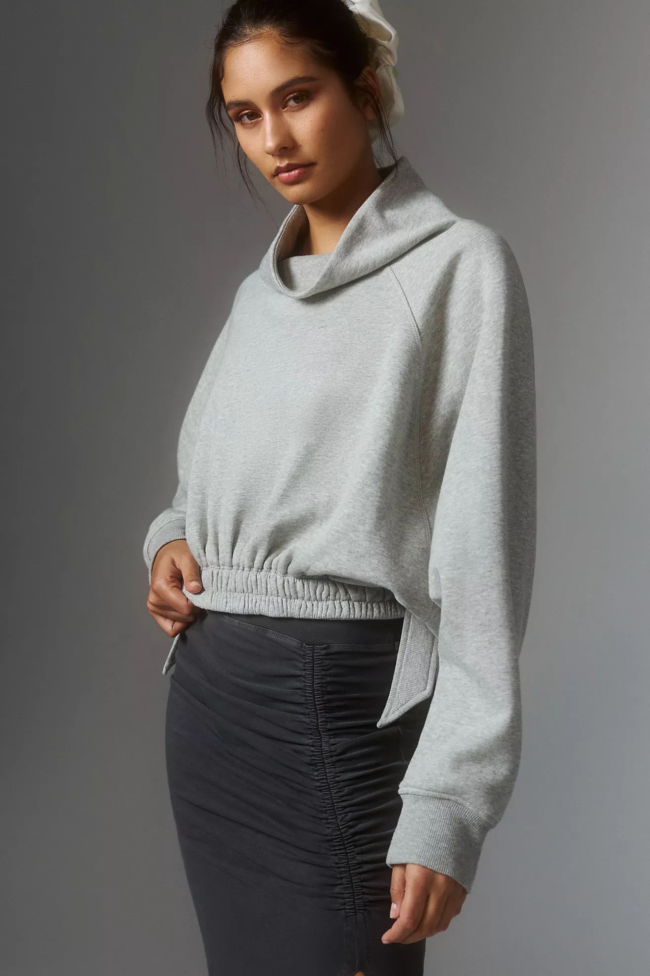Daily Practice by Anthropologie Long-Sleeve Funnel Neck Sweatshirt | Anthropologie (US)