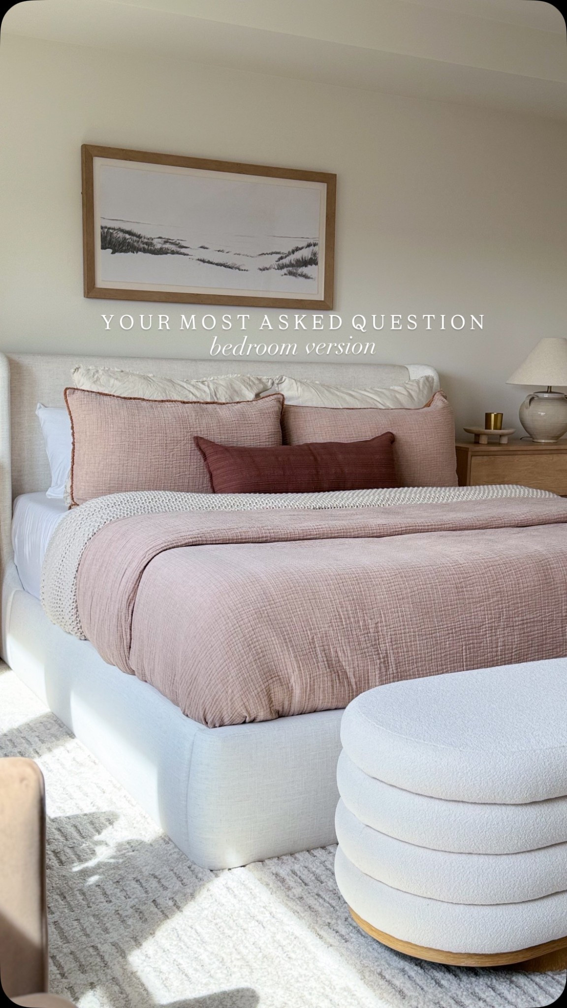 I couldn’t be happier with how my bedroom came together🤎 
Curtains/Blinds Discount code: vini15

Neutral bedroom Inspo, Bedding, Target bedding, layered bedding, wall art, retreat space, accent table, accent chair, nightstand, whiteoak nightstand, storage bench, dresser





#LTKSaleAlert #LTKOver40 #LTKHome