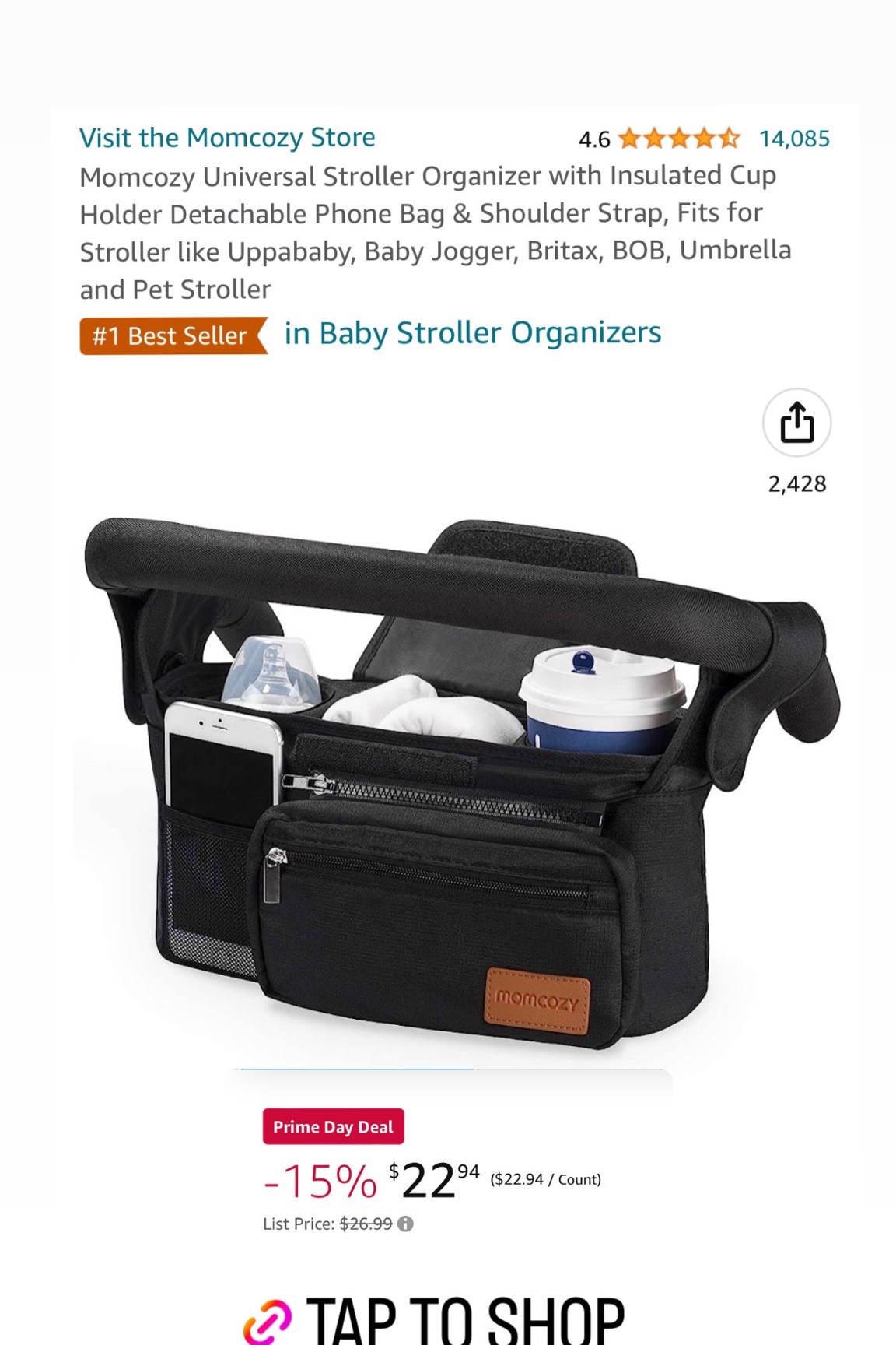 Amazon prime day deal: Universal stroller organizer attachable 

#LTKbaby #LTKfamily #LTKxPrimeDay