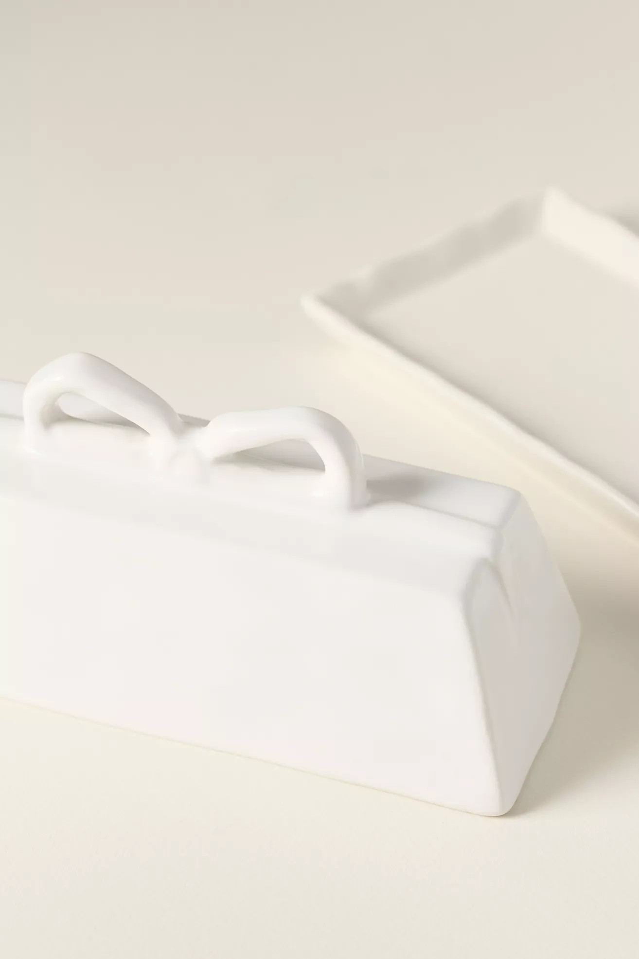 Benedita Bow Ceramic Stoneware Butter Dish | Anthropologie (US)