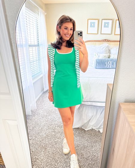 Cute athleisure look for spring and summer! Padded, no shorts attached. Wearing an XS in dress and shirt!

Exercise dress // tennis dress // golf tournament // golf outfit // 

#LTKSeasonal #LTKstyletip