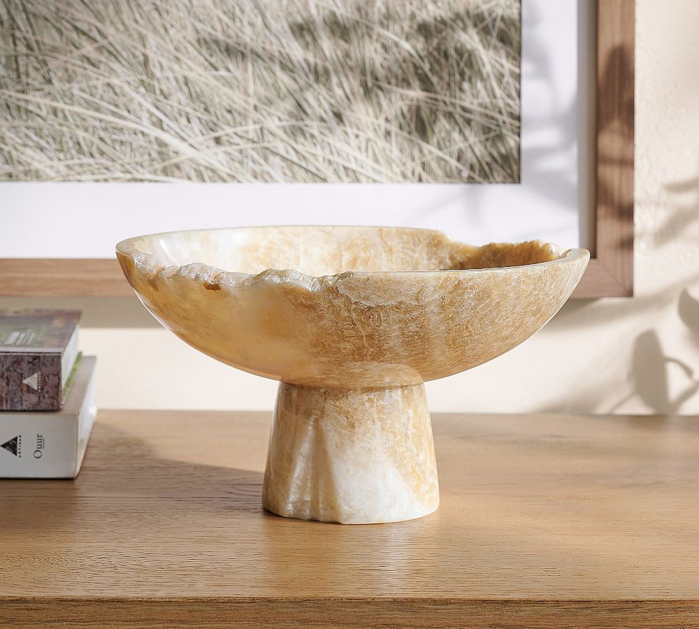 Onyx Stone Pedestal Bowl | Pottery Barn (US)