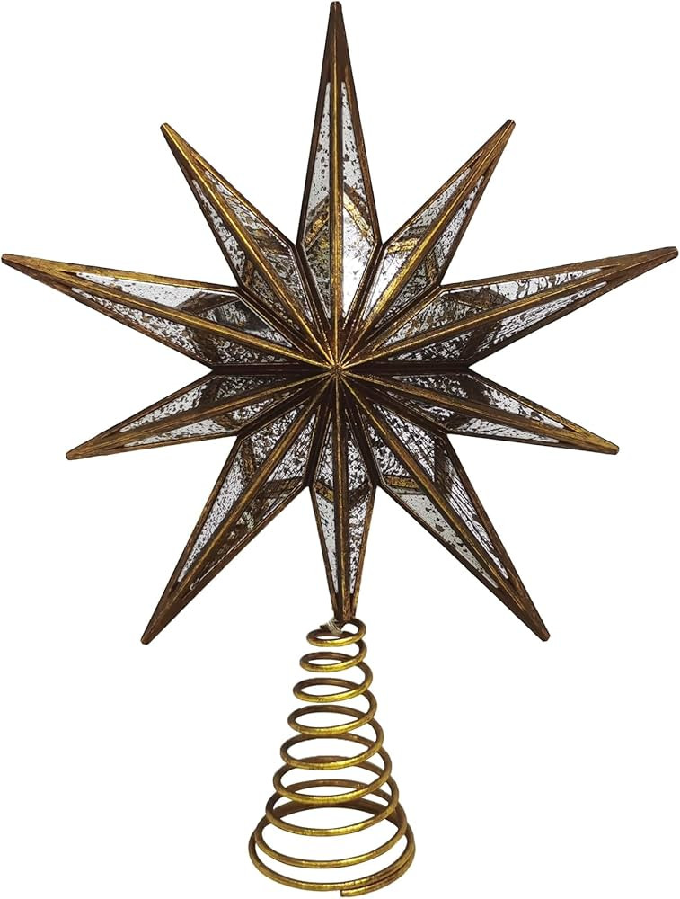 Ashland 9.5" Gold Bethlehem Star LED Tree Topper Christmas Tree Topper | Amazon (US)