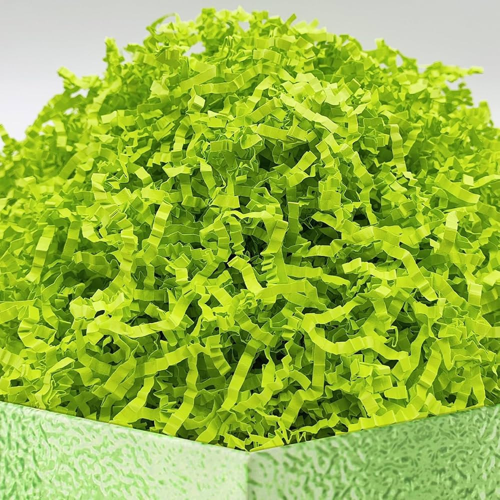 DOTUHAO Crinkle Cut Paper Shred, Grass Green Color Crinkle Paper, Gift Basket Filler, Gift Box Fi... | Amazon (US)