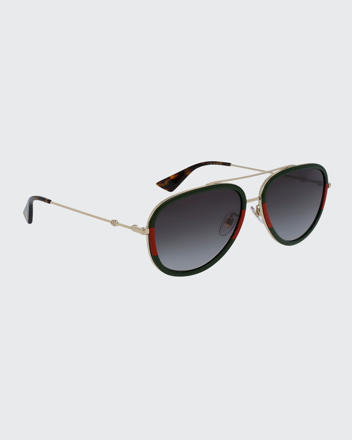 Web Aviator Sunglasses, Green/Red/Green | Bergdorf Goodman