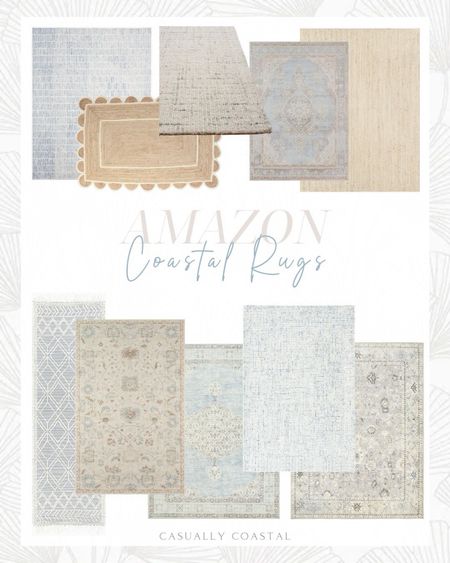A collection of some of my favorite Amazon rugs for a modern coastal home, several of which are on sale!
-
Amazon rugs, neutral rugs, blue and white rugs, coastal rugs, natural rugs, woven rugs, scalloped rugs, rugs on sale, amazon living room rugs, amazon dining room rugs, amazon bedroom rugs, amazon runners, 8x10 rugs, pottery barn look for less, 9x12 rugs, 5x7 rugs, 5x8 rugs, entryway rugs, medallion rugs, low pile rugs, wool rugs, soft rugs, blue amazon rugs, scalloped amazon rug, affordable rugs from Amazon, textured rugs, medallion rugs, jute rugs, entryway rugs, designer look for less, high end look for less, beach house rugs 

#LTKhome #LTKfindsunder100 #LTKstyletip