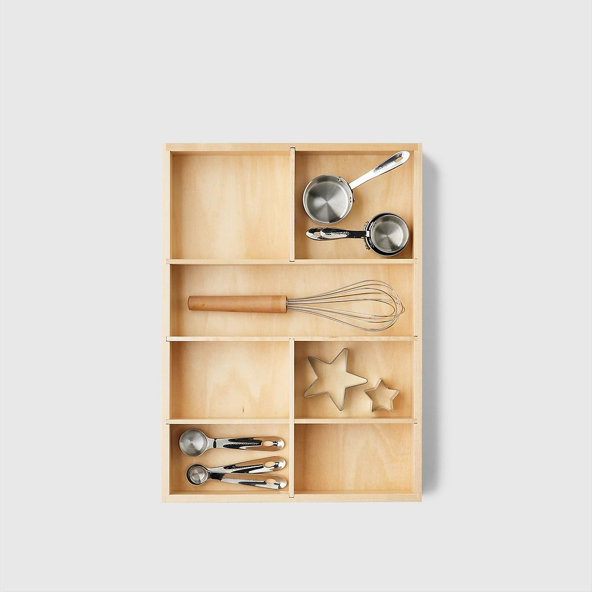 Marie Kondo Birch 7-Section In-Drawer Organizer | The Container Store