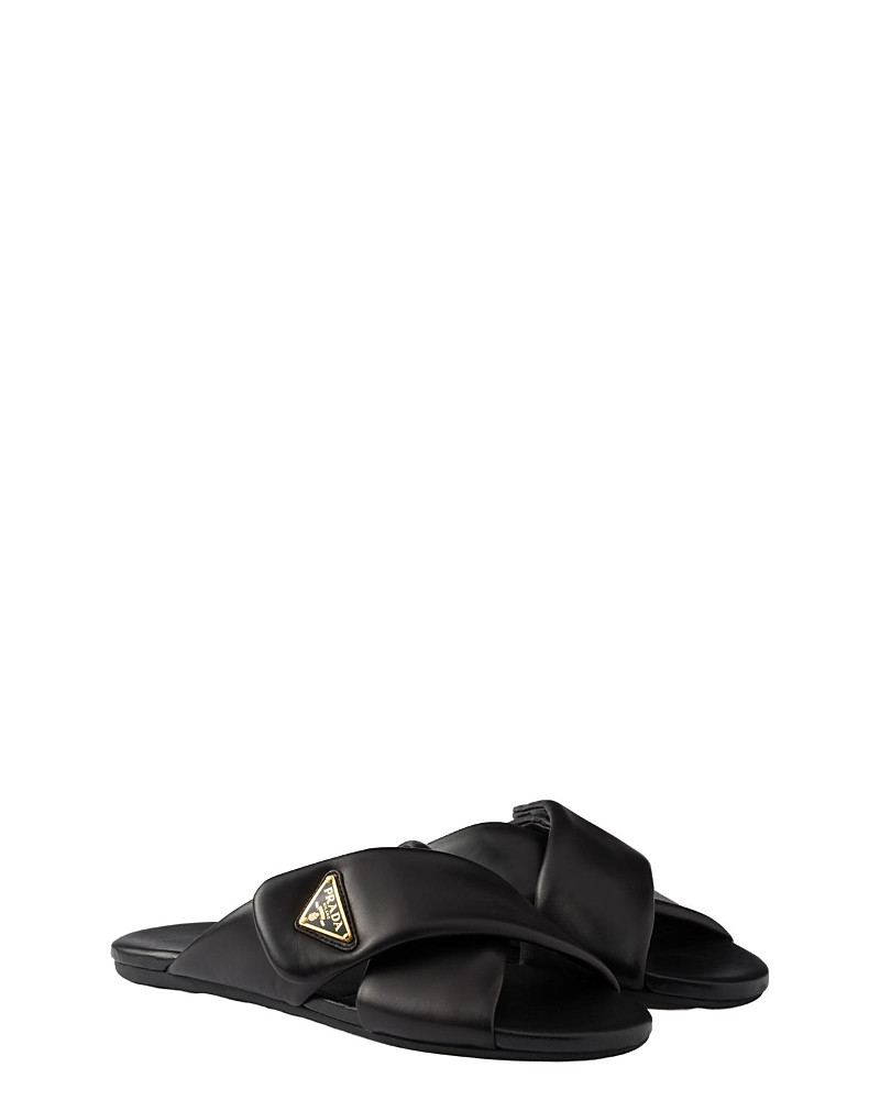 Prada Women's Padded Nappa Leather Slides | Bloomingdale's (US)