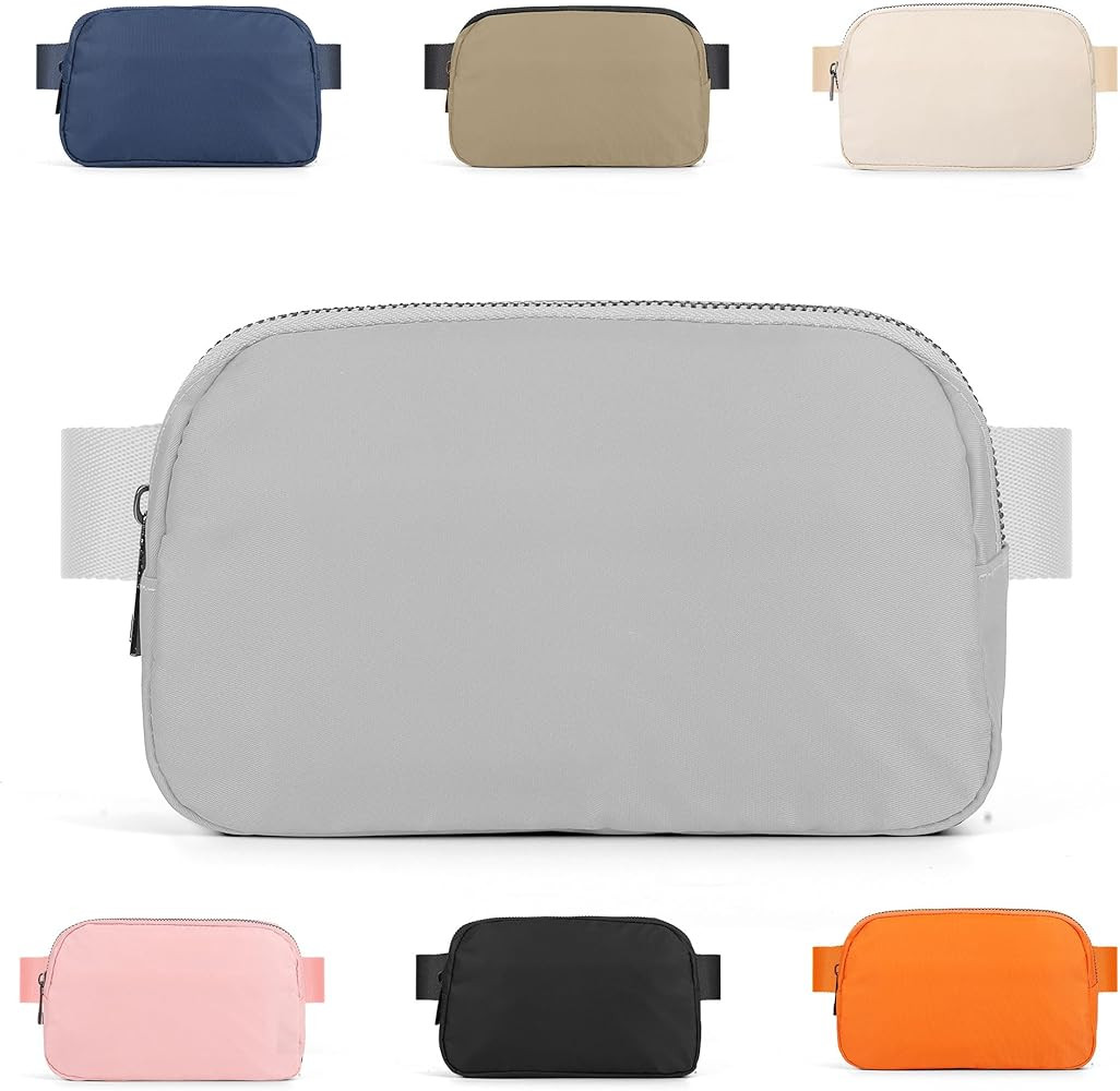 ZPN Mini Fanny Pack Gray Belt Bag for Women and Men, Fashionable Waterproof Waist Pack with Adjus... | Amazon (US)