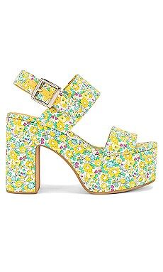 Jeffrey Campbell Moody Platform Sandal in Yellow Multi Floral from Revolve.com | Revolve Clothing (Global)