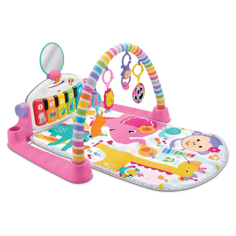 Fisher-Price Deluxe Kick & Play Piano Gym Playmat - Pink | Target
