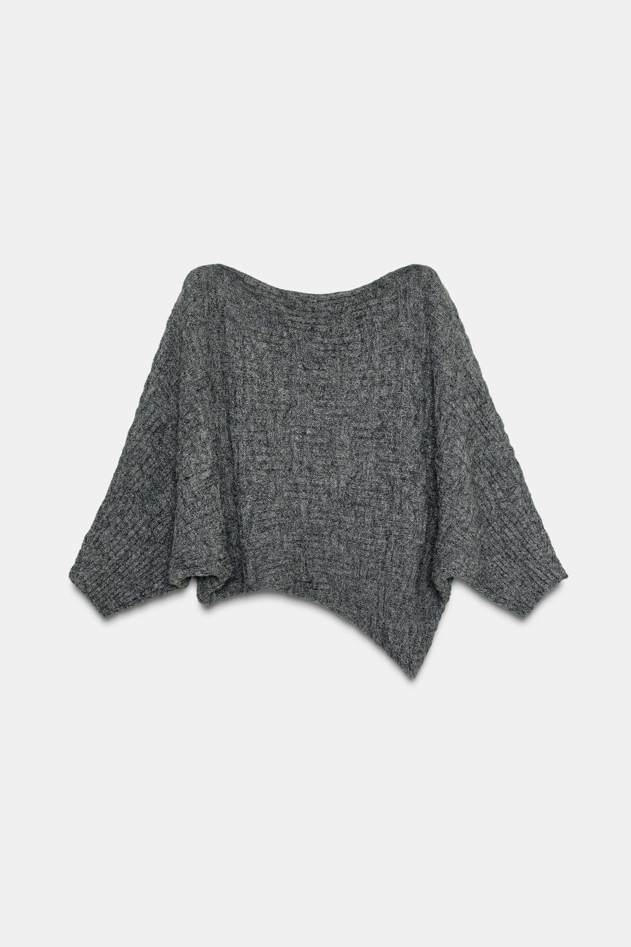 ASYMMETRIC TEXTURED KNIT JUMPER | Zara US