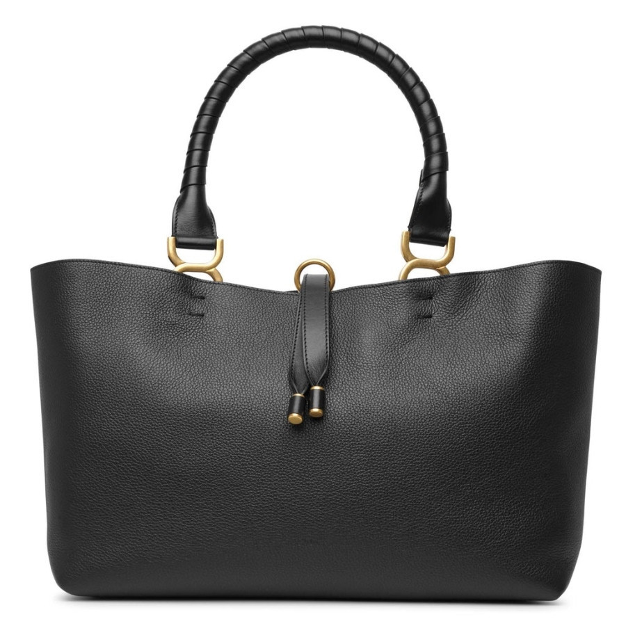 Chloe Marcie Leather Tote Bag in Black | Jomashop.com & JomaDeals.com