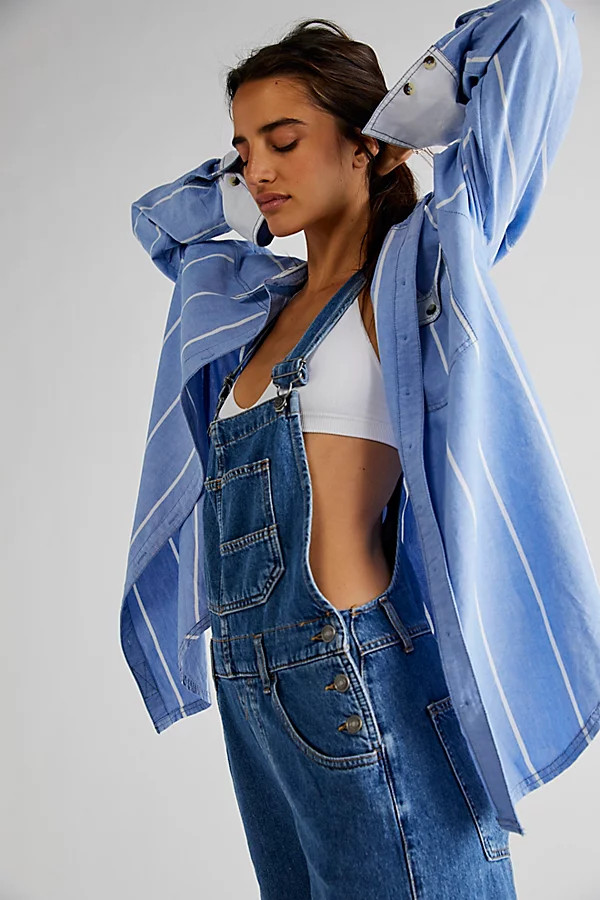 Ziggy Denim Overalls by We The Free at Free People, Sapphire Blue, M | Free People (Global - UK&FR Excluded)