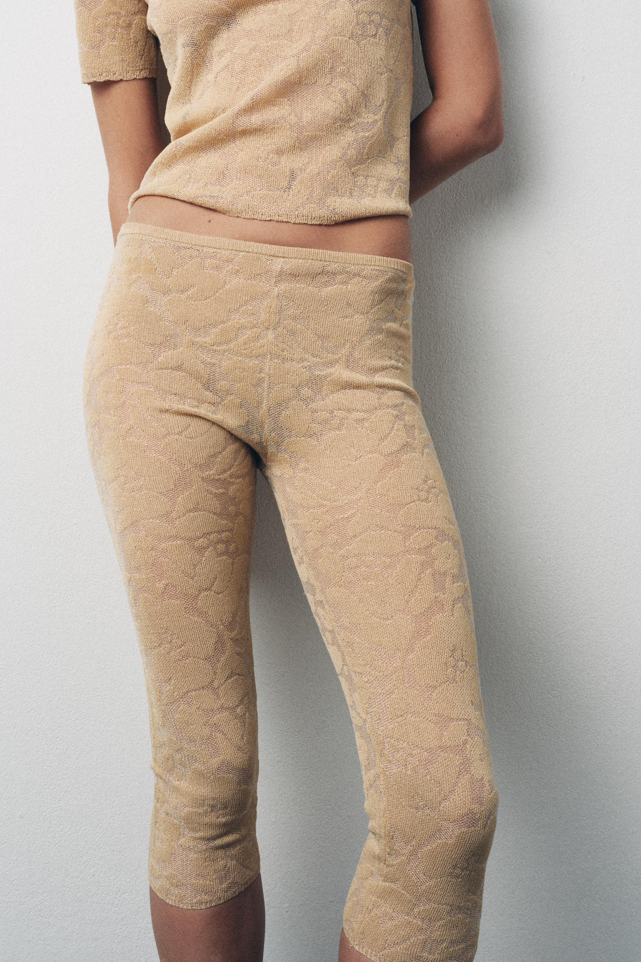 JACQUARD KNIT LEGGINGS | Zara UK