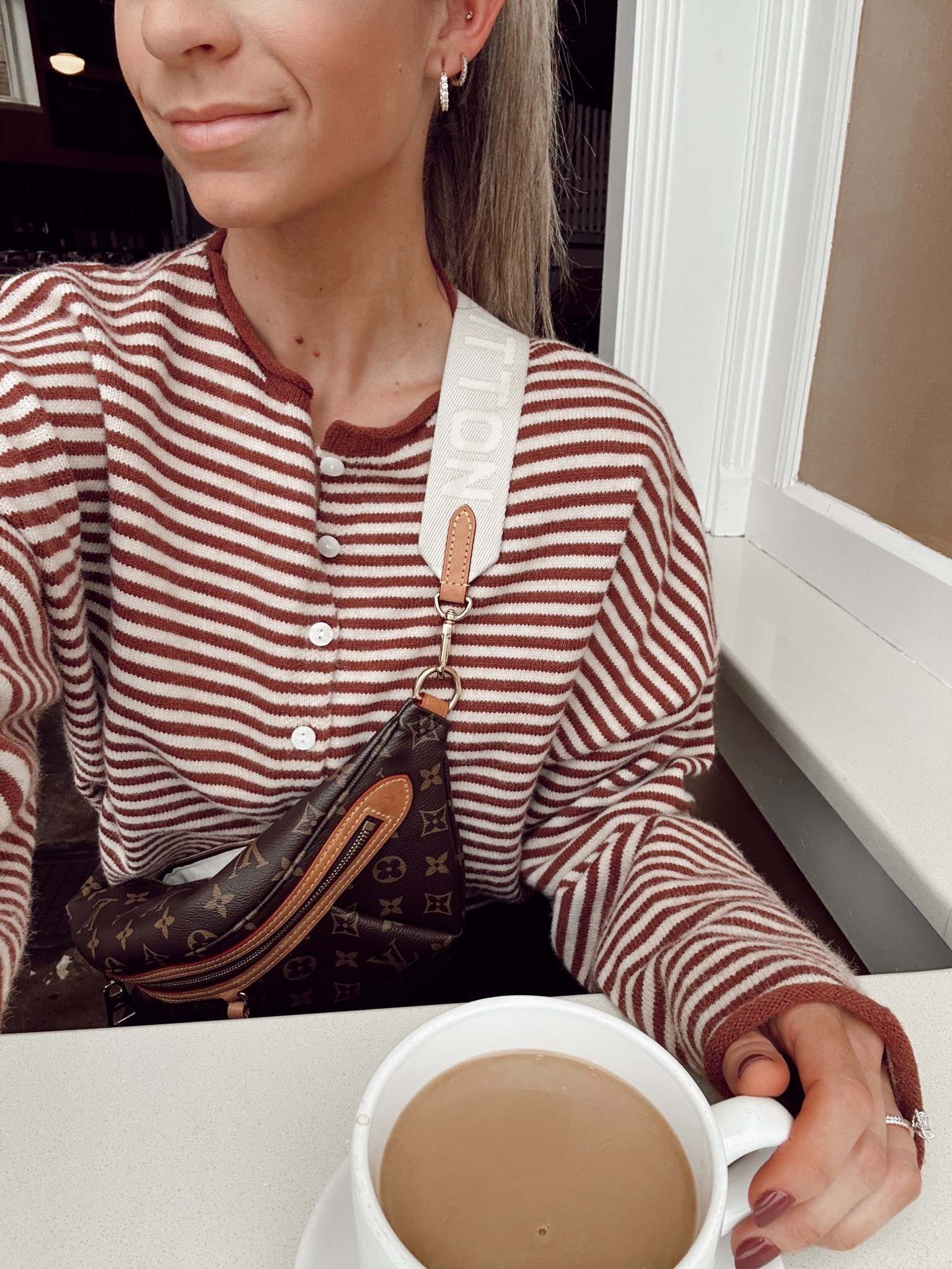 Amazon striped cardigan for fall, size small