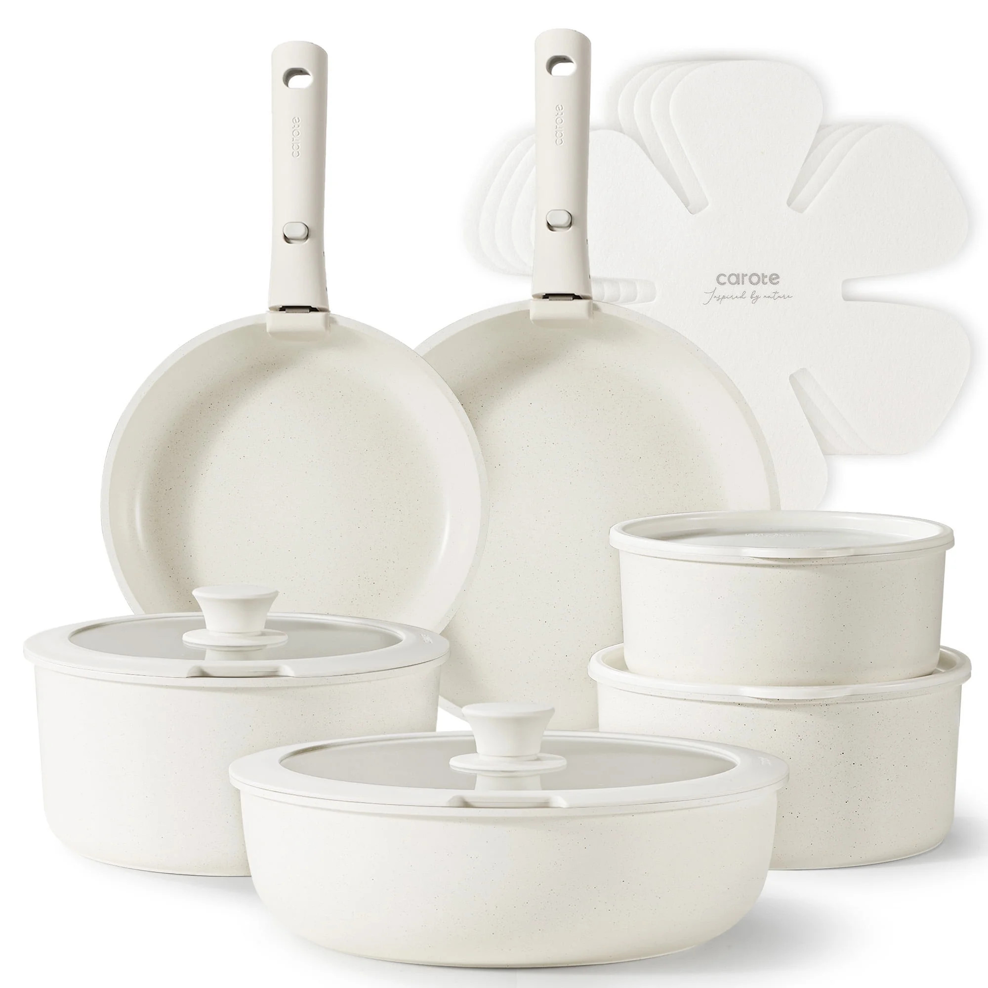 Best seller Astercook 20-Piece Pots and Pans Set, Nonstick Cookware Set with Detachable Handles, ... | Walmart (US)