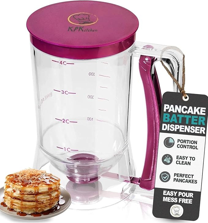 KPKitchen Pancake Batter Dispenser - Kitchen Must Have Tool for Perfect Pancakes, Cupcake, Waffle... | Amazon (US)
