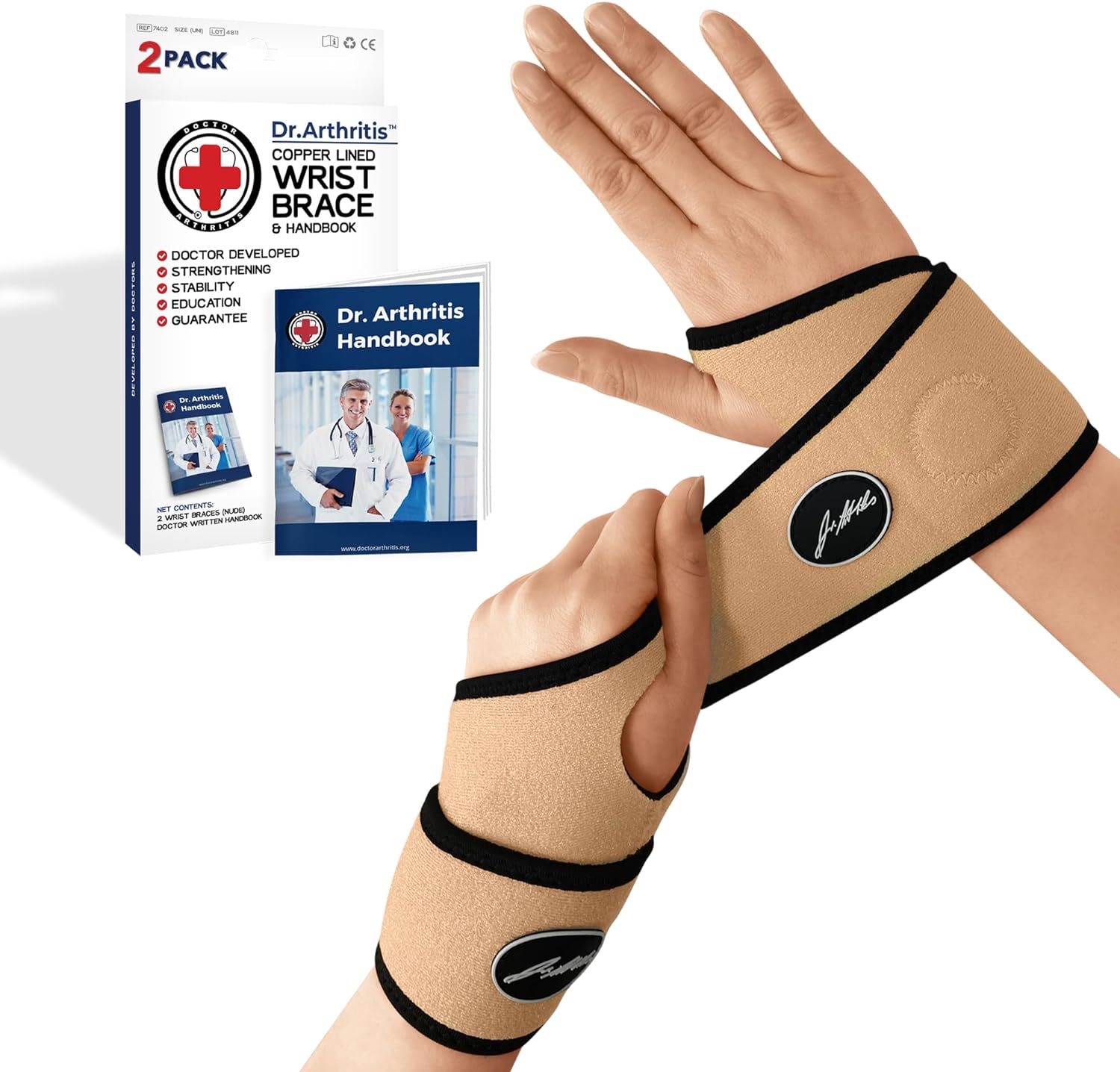 Dr. Arthritis Doctor Developed Comfy, Lightweight, Wrist Support-Strap-Brace-Hand Support, for Bo... | Amazon (US)