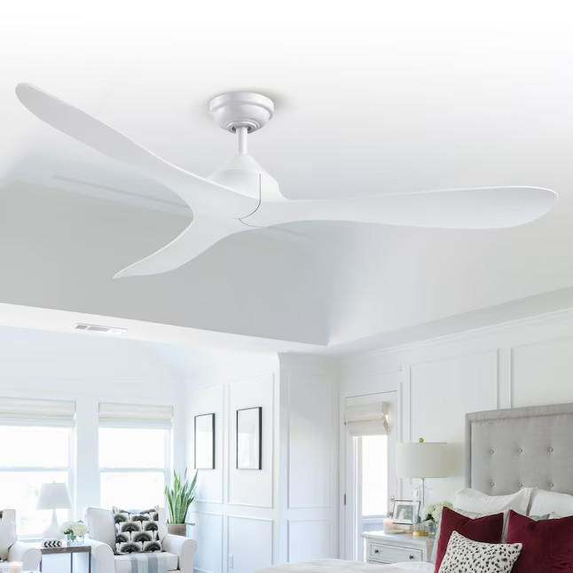 Parrot Uncle 56-in White Indoor Ceiling Fan and Remote (3-Blade) | Lowe's