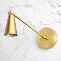 Brass Cone Sconce - Wall Light Swing Arm Art Deco Modern Lighting Model No. 6341 | Etsy (US)