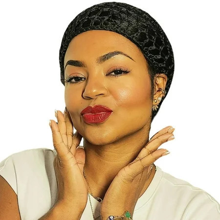 Tubi Mesh Crochet Hair Net Knit Snood Hat Thick Short Women Hairnet Wrap Doobie Dominican Snoods Cover Ornament for Sleeping | Walmart (US)