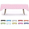 6 PACK, 54" x 108" Pink Polka Dot Rectangular Plastic Table Cover, Party Table Cloths, Dining Tab... | Amazon (US)