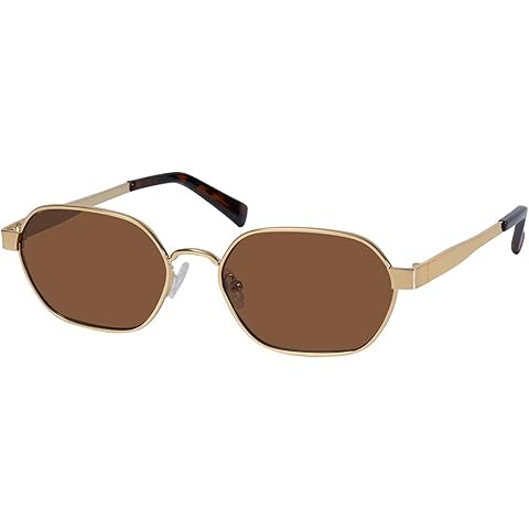 SOJOS Trendy Polarized Hexagon Sunglasses for Women Men, UV400 Retro Rectangle Shades SJ1238 | Amazon (US)