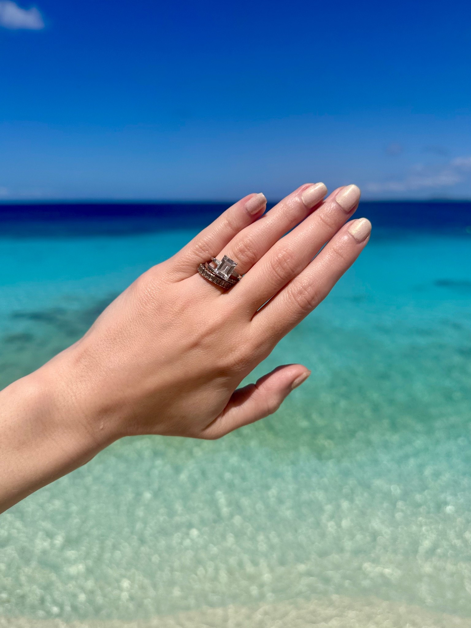 I don’t know who needs to hear this but please just invest in a travel set (also if your going to the beach instead of treating yourself to manicure just get a long wear nail polish and add a layer each day-your manicure isn’t going to service the salt water anyway) 

Color “Slay Awhile” 

Vacation essentials | nail polish | milky nail polish | travel jewelry | travel essentials 

#LTKTravel #LTKSwim #LTKFindsUnder50