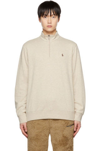 Polo Ralph Lauren - Beige Half-Zip Sweatshirt | SSENSE