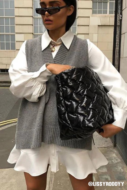 Lyla Oversized Knit Vest | Storets (Global)