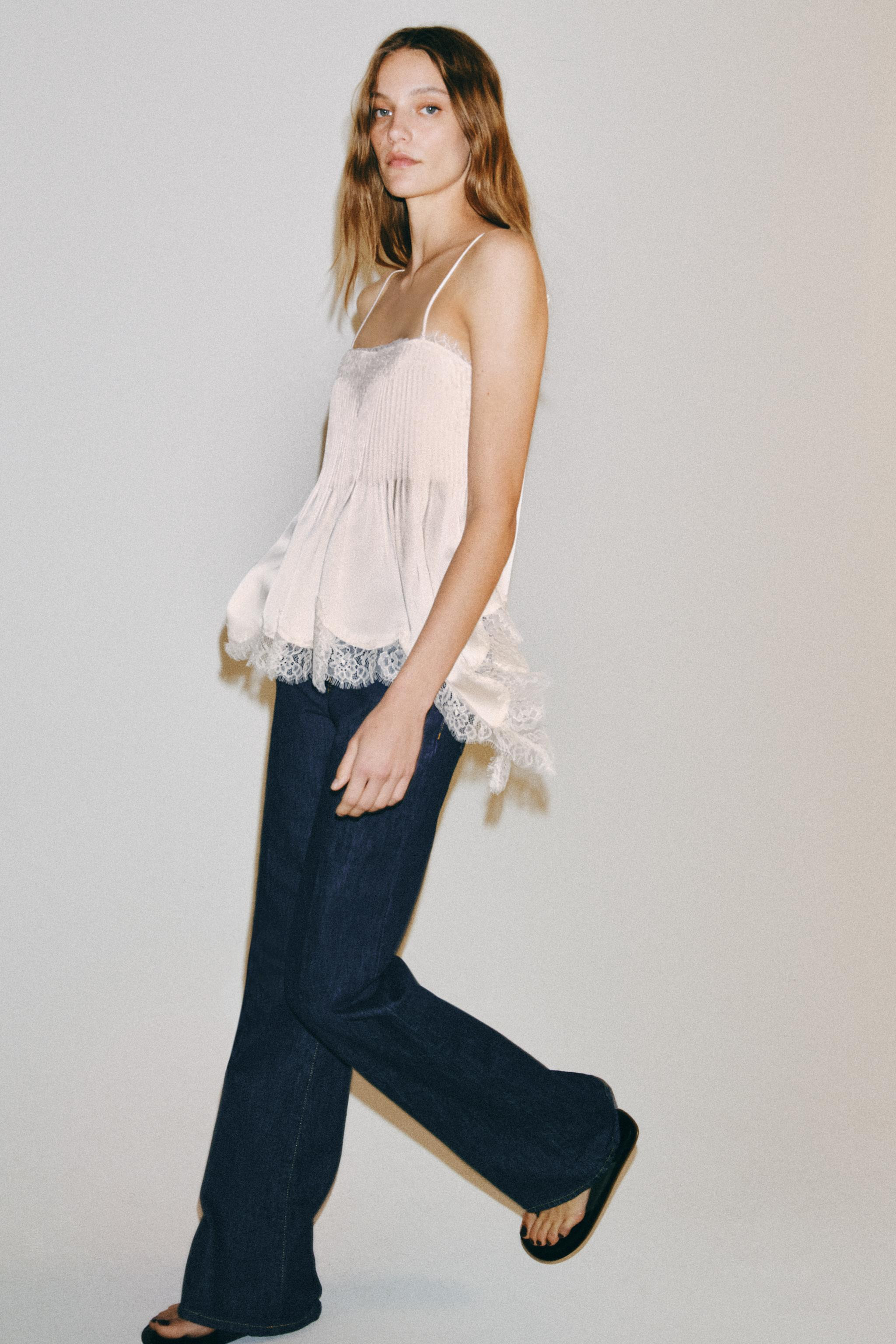 ZW COLLECTION LACE CAMISOLE TOP | Zara UK