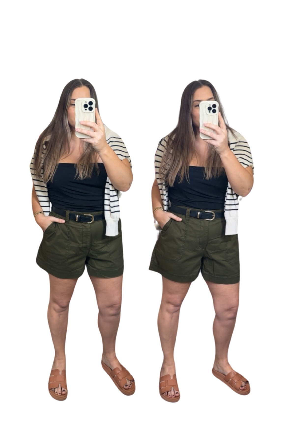 3.5 inch & 5inch inseam options for cargo shorts

True to size ( has some stretch) but size up for looser fit 

The waist has a half stretch band in the back 