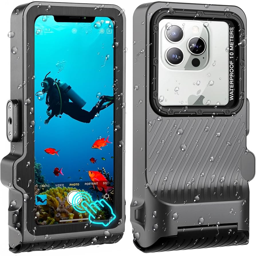 IP68 Waterproof Diving Phone Case, Universal Underwater Housing for iPhone 16/15/14/13/12/11 Pro ... | Amazon (US)