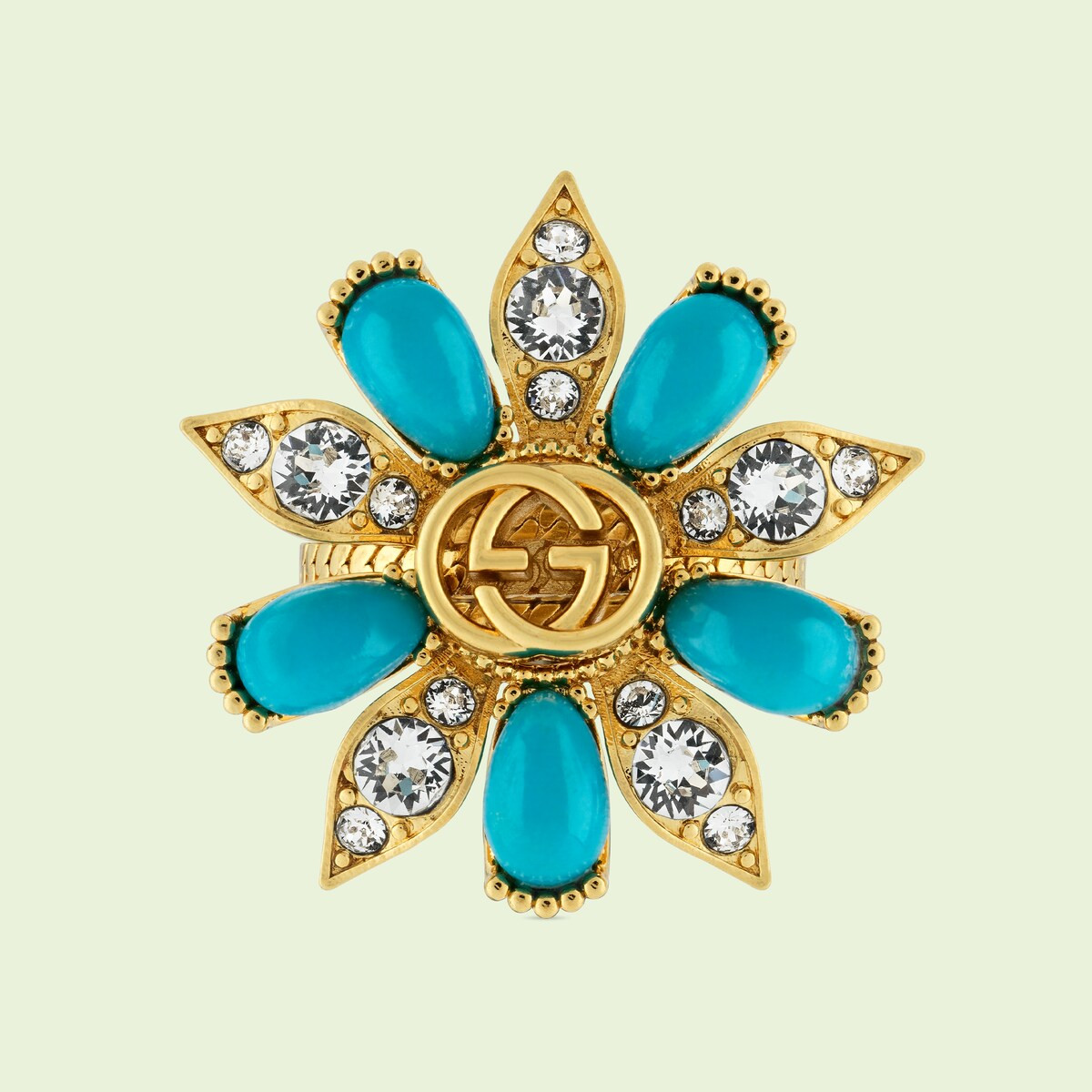 Gucci Interlocking G flower ring | Gucci (US)