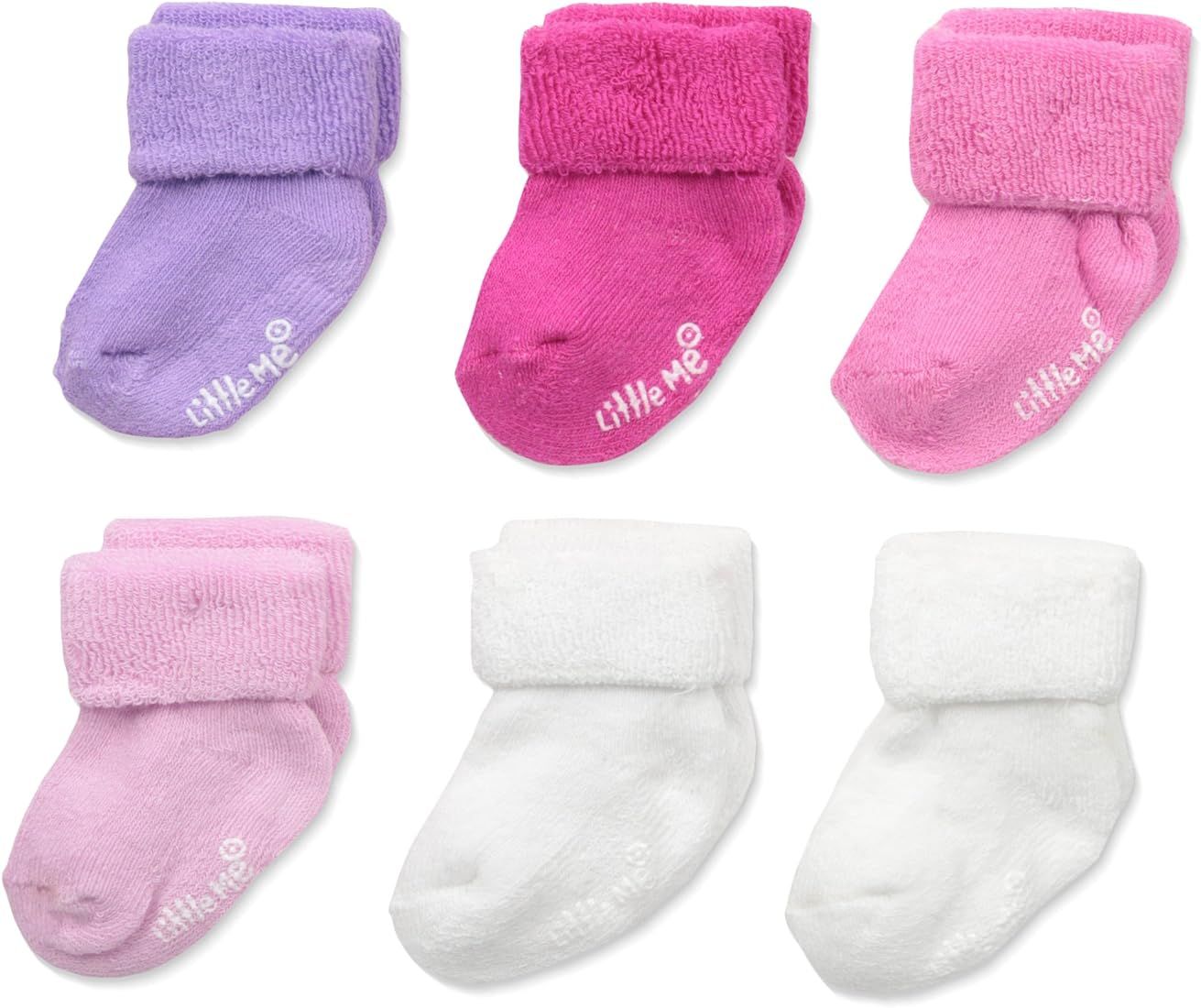 Little Me baby-girls 6 Pack Variety Socks | Amazon (US)