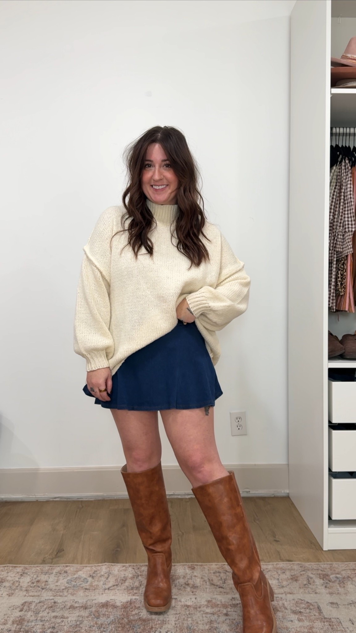 Jegging and Jean stretchy skirt Thanksgiving outfit ideas! Super soft, very comfy! Everything does run TTS! I am 5’1 size 8/10

#LTKPetite #LTKFindsUnder100 #LTKootd