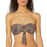 Seafolly Women's Standard DD U Tube Bandeau Bikini Top Swimsuit, Safari spot Black, 10 US | Amazon (US)