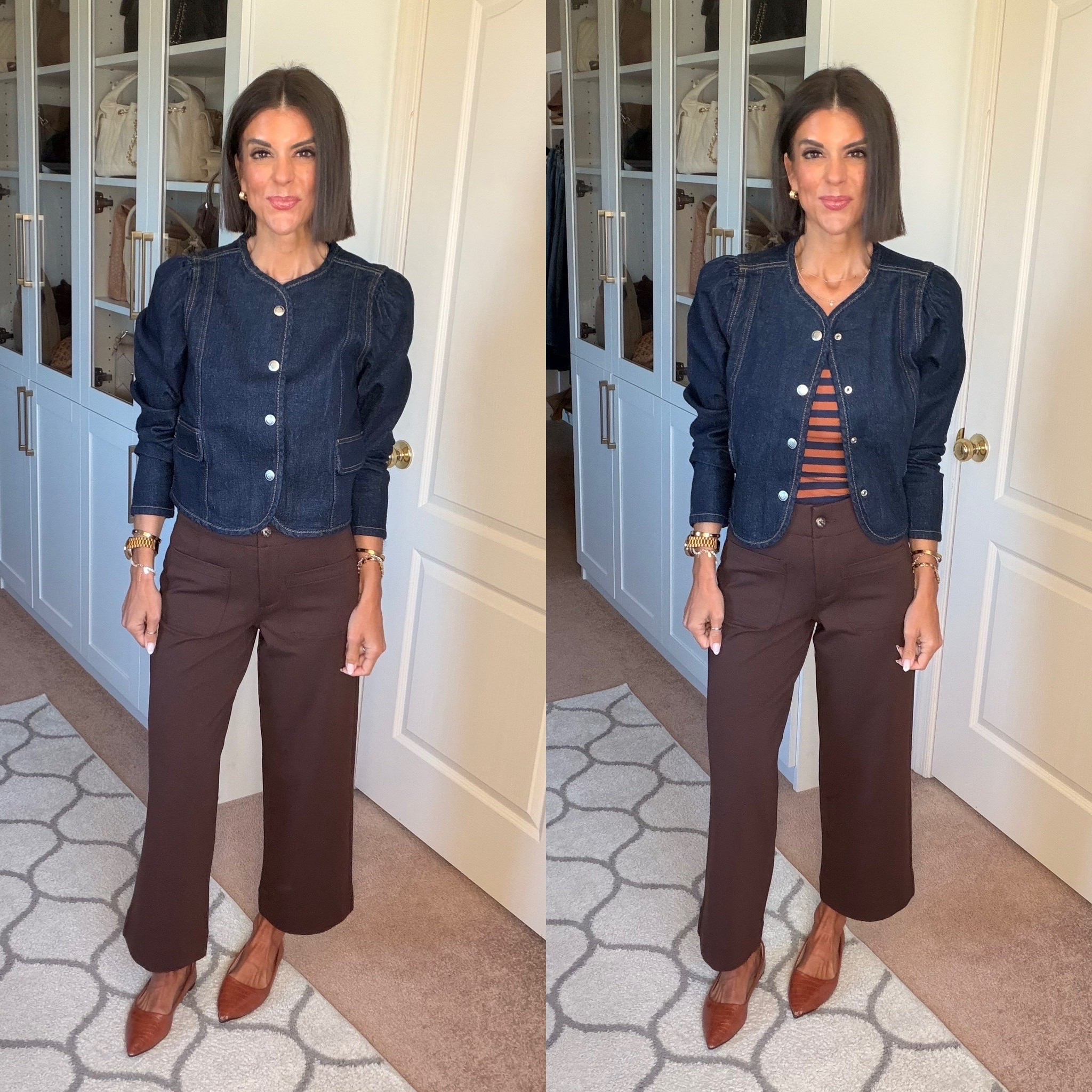 Obsessed with these new Walmart denim jacket! Size xs .pants on sale for $14! Size 0
