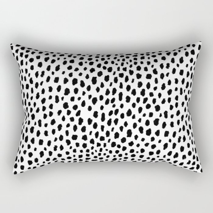 Dalmatian Spots (black/white) Rectangular Pillow | Society6