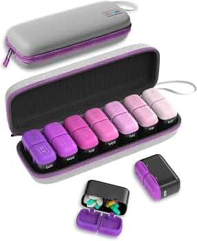 Weekly Pill Organizer 2 Times a Day, 7 Day Travel Medicine Pill Organizer with Moisture-Proof Sil... | Amazon (US)