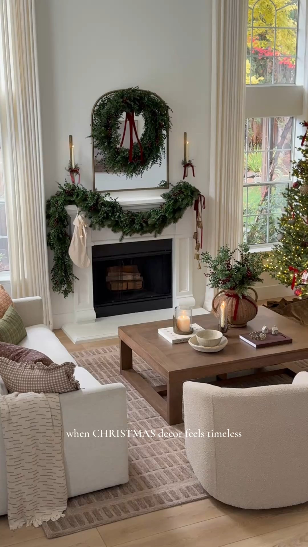 A classic and traditional
Christmas 🎄 
Mantel decor, coffee table decor, Christmas decor, Christmas tree, living room decor  

#LTKHoliday #LTKHome #LTKSeasonal