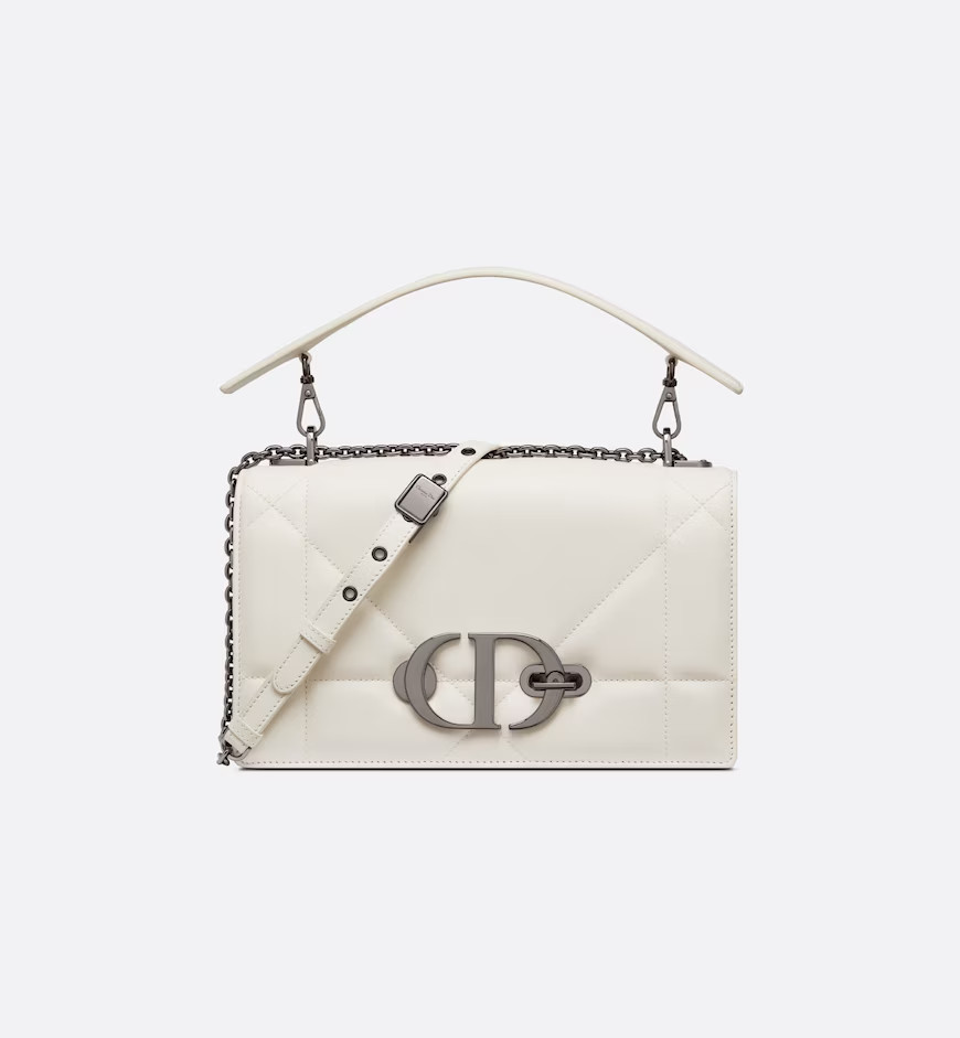 30 Montaigne Chain Bag with Handle Latte Maxicannage Lambskin | DIOR | Dior Couture