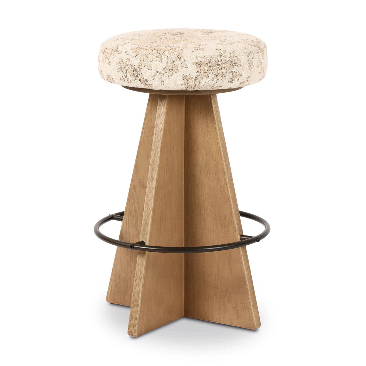 Damon Swivel Stool-Sapphire Khaki-Counter | Perigold