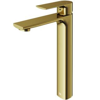 VIGO Norfolk Single Handle Single-Hole Bathroom Vessel Faucet in Matte Brushed Gold VG03027MG - T... | The Home Depot